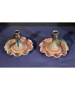 Susan DeMay Signed Tennessee Art Studio Pair of Art Pottery Candlestick ... - £25.15 GBP