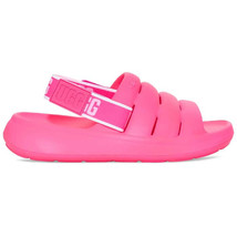 UGG Sport Yeah Slides Sandal Girls 3 Pink White New Hook and Loop Slide On - £26.66 GBP