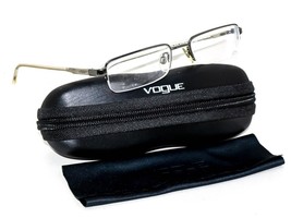 Vogue Eyeglasses VO 3468 548 Silver &amp; Clear Half Rim Frame Italy 51[]19 ... - $34.99