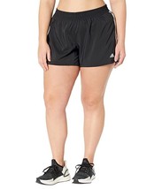 Adidas Womens Pacer 3-Stripes Woven Shorts Size 2X Color Black/White - $15.90