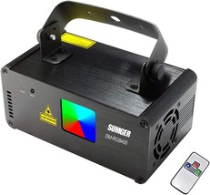 Dmx Rgb Lazer Projector Lighting-Beam Effect With Remote Control For Christmas - £125.73 GBP