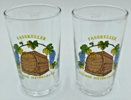 Fasskeller Schloss Heideberg German Wine Tasting Shot Glass Set of 2 - $12.86