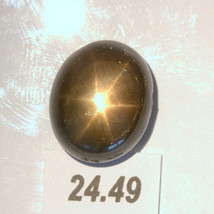 Black Star Sapphire 17x14mm Oval Cab Untreated Six Points Thailand 24.49... - £409.54 GBP