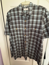 Lucky Brand Mens Plaid  Button short Sleeve Classic Fit Shirt Size 2XL - $15.84