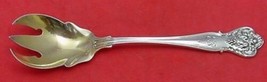 New Vintage by Durgin Sterling Silver Ice Cream Fork Goldwashed 5 3/4&quot; - £84.85 GBP