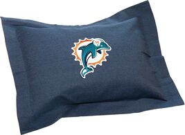 Miami Dolphins Denim Pillow Sham Measures 20" x 26" - $10.95