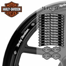 Harley-Davidson V-Rod / Sportster Wheel Decals – Black Rim Stripe - $29.99