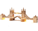 3D Puzzle for Adults, Wooden Tower Bridge Craft Kit with LED - £21.32 GBP