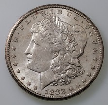 1883-CC $1 Silver Morgan Dollar in Choice BU Condition, About 90% White - £296.07 GBP