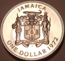 Rare Proof Jamaica 1972 Dollar~Only 17,000 Minted~First Prime Minister~Free Ship - £14.95 GBP