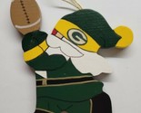 4.5&quot; Tall Flat Wooden Green Bay Packers Christmas Ornament - £7.88 GBP