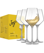 Layla White Wine Glasses, Set of 4 Italian Glasses, 13.5 Oz Clear – Made... - €35,67 EUR