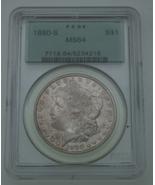 1880-S Silver Morgan Dollar Graded by PCGS as MS64 - $173.20 CAD