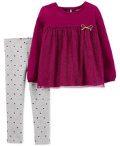 allbrand365 Infant Girls Babydoll Top &amp; Leggings 2 Piece Size 9M Color Plum - $26.81