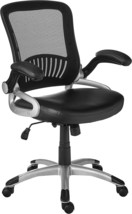 Managers Chair With Flip Arms And Silver-Coated Accents From Office Star, With A - $216.99