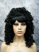 Black Boogie Babe Wig Curly Perm Disco Queen 70s Gal 80s Groupie Roller Rink NEW - £14.90 GBP