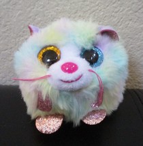 Ty Puffies Ball Heather 1 Gold &amp; 1 Blue Glitter Eyes USED - £5.51 GBP