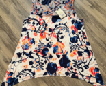 Dana Buchman XL Sleeveless Tunic Top Floral Handkerchief Hem Blue Orange - $18.37