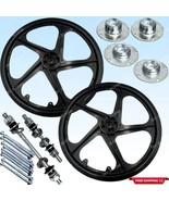BMX Bicycle 20&quot; Black PVC Sport Rim Complete Wheelset Hub Set Rear Front... - $2,854.02 MXN
