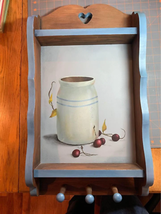 Hand painted wood wall Shelf - $330.67 MXN