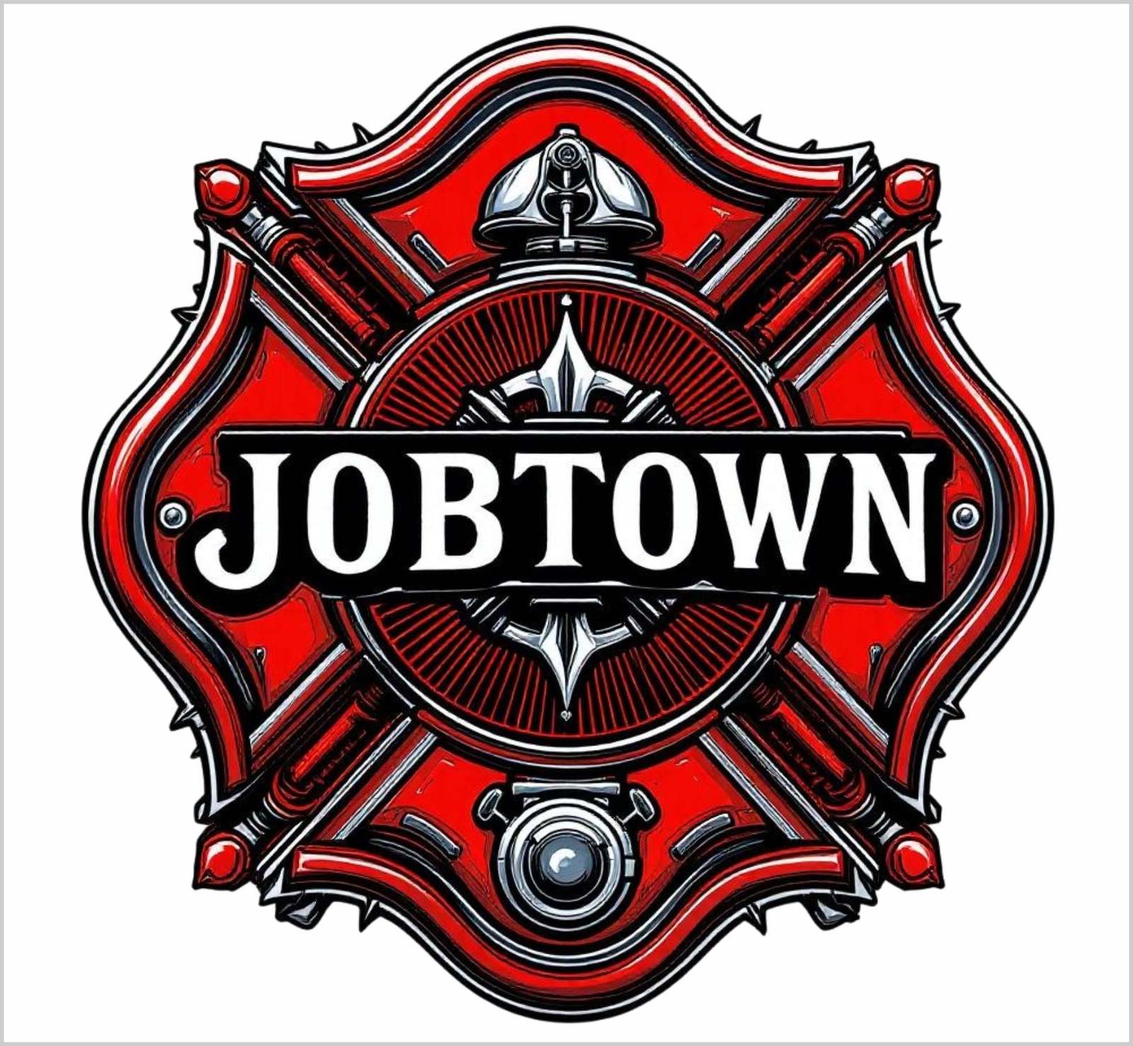 Firefighter JOBTOWN Maltese Cross AI Generated Decal - $3.95+
