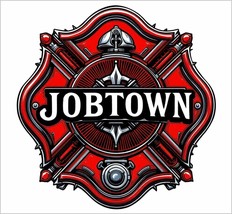 Firefighter JOBTOWN Maltese Cross AI Generated Decal - $3.95+