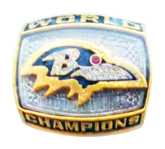 Psl Owner&#39;s 2001 Nfl Superbowl Xxxv Champion Baltimore Ravens Jostens Lapel Pin - £142.65 GBP