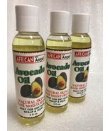 3 PCS AFRICAN ANGEL AVOCADO OIL NATURAL SKIN &amp; HAIR MOISTURIZER 4 OZ EACH - £14.24 GBP