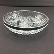 Clear Glass 3 Section Separated Relish Serving Dish 9&quot; Star Burst - $49.99