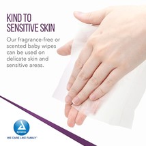 Dynarex Baby Wipes 7&quot;x8&quot; Aloe Lanolin Unscented No-Alcohol Tubs 80 Wipes... - $754.30 MXN