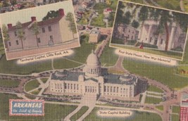 Arkansas Territorial Capitol Little Rock First State House Postcard C61 - £2.35 GBP