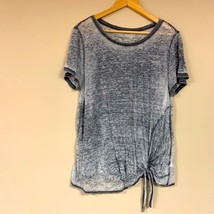 Burnout Shirt Women’s XL Faded Denim Look Shirt Lightweight Flowy Cozy T-Shirt - £22.15 GBP