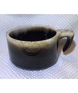 Pfaltzgraff Gourmet Brown Drip Hooked Handled Flat Coffee Cup Mug USA Vi... - $8.32