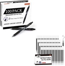 Shuttle Art School &amp; Work Supplies Bundle, 100 Pack Black Retractable Ge... - $51.99