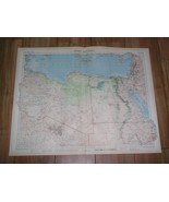 1956 VINTAGE MAP OF LIBYA EGYPT AFRICA ISRAEL JORDAN PALESTINE SCALE 1:5... - $32.11