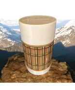 Vtg Aladdin’s Best Buy Vacuum Bottle Tan Red Plaid Wide Mouth Pint Thermos - $355.84 MXN