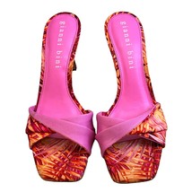 Gianni Bini Emberie Orange &amp; Pink Mules Sandals Size 10 NWOB - £26.39 GBP