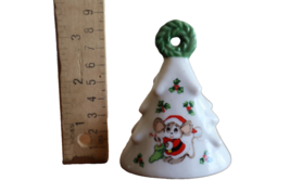 Vintage Lefton Christmas Santa Mouse Bell Stocking Mistletoe Holly Berri... - $177.59 MXN
