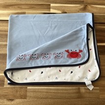 Vintage Gymboree Crabs and Whales Blue Baby Blanket 2001 Measures 36”x30” - £150.56 GBP