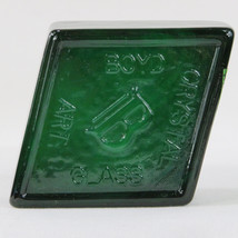 Boyd Crystal Art Glass Diamond B Logo Paperweight #16 Furr Green, Green ... - £25.48 GBP