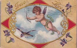 True Love Valentines Day Cupid 1909 Marionville MO Postcard D54 - $2.99