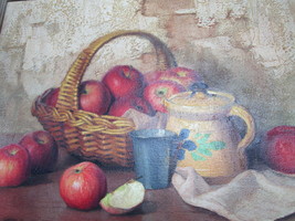 Robert Chailloux still life basket with fruits oil original signed bottom left - £3,548.28 GBP