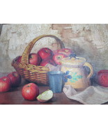 Robert Chailloux still life basket with fruits oil original signed botto... - £3,548.11 GBP