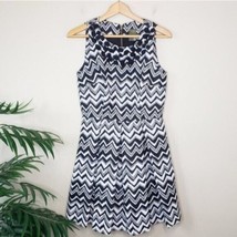 Taylor | Black White Chevron A-line Dress, womens size 8 - $33.85