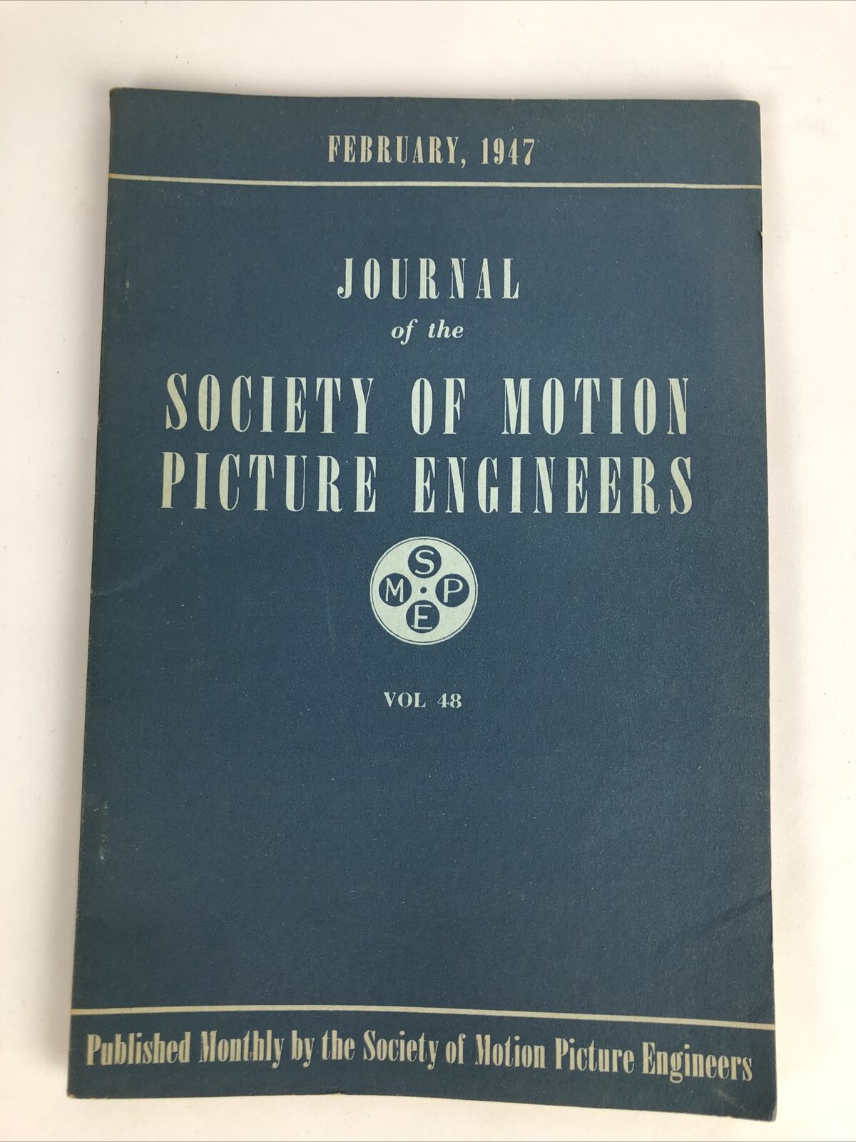 SMPE Journal Of The Society Of Motion Picture Engineers February 1947 VO... - $12.99