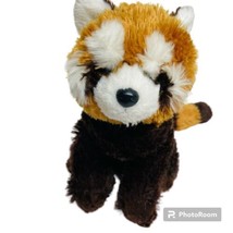 Aurora Raccoon Shaggy Brown and White Plush Stuffed Animal 11&quot; - £9.84 GBP