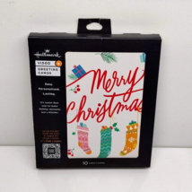 Hallmark Personalized Video Greeting Cards Stockings Merry Christmas 10 Cards - $12.86