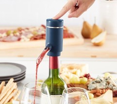 Geoffrey Zakarian Wine Aerator w/ Gift Box Attachment &amp; Charger - Blue - £14.14 GBP