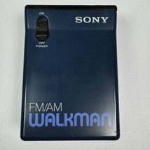 Sony AM/FM Walkman SRF-22W Radio W/ Belt Clip Dark Blue Works - $16.82