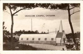 Okinawa Japan Obascom Chapel RPPC c1940s Postcard T17 - £10.18 GBP